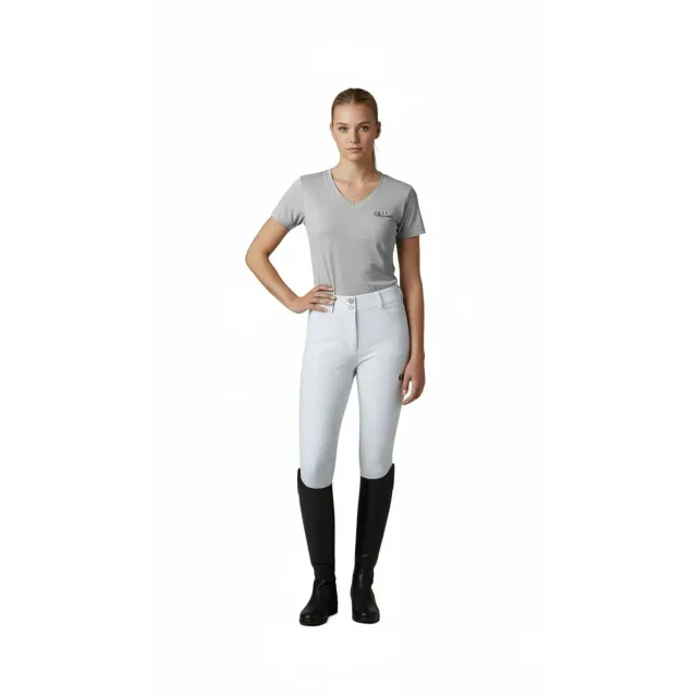 C2E Atwater V-neck t-shirt gråmeleret quickdry