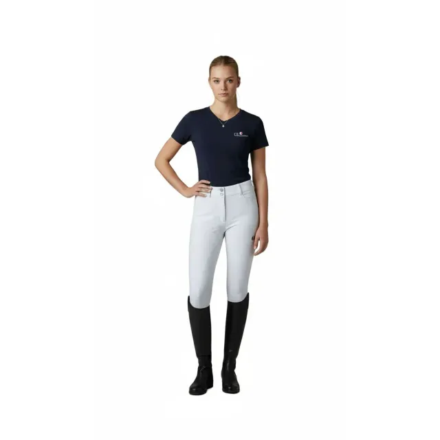 C2E Atwater V-hals T-shirt dame navy stræk